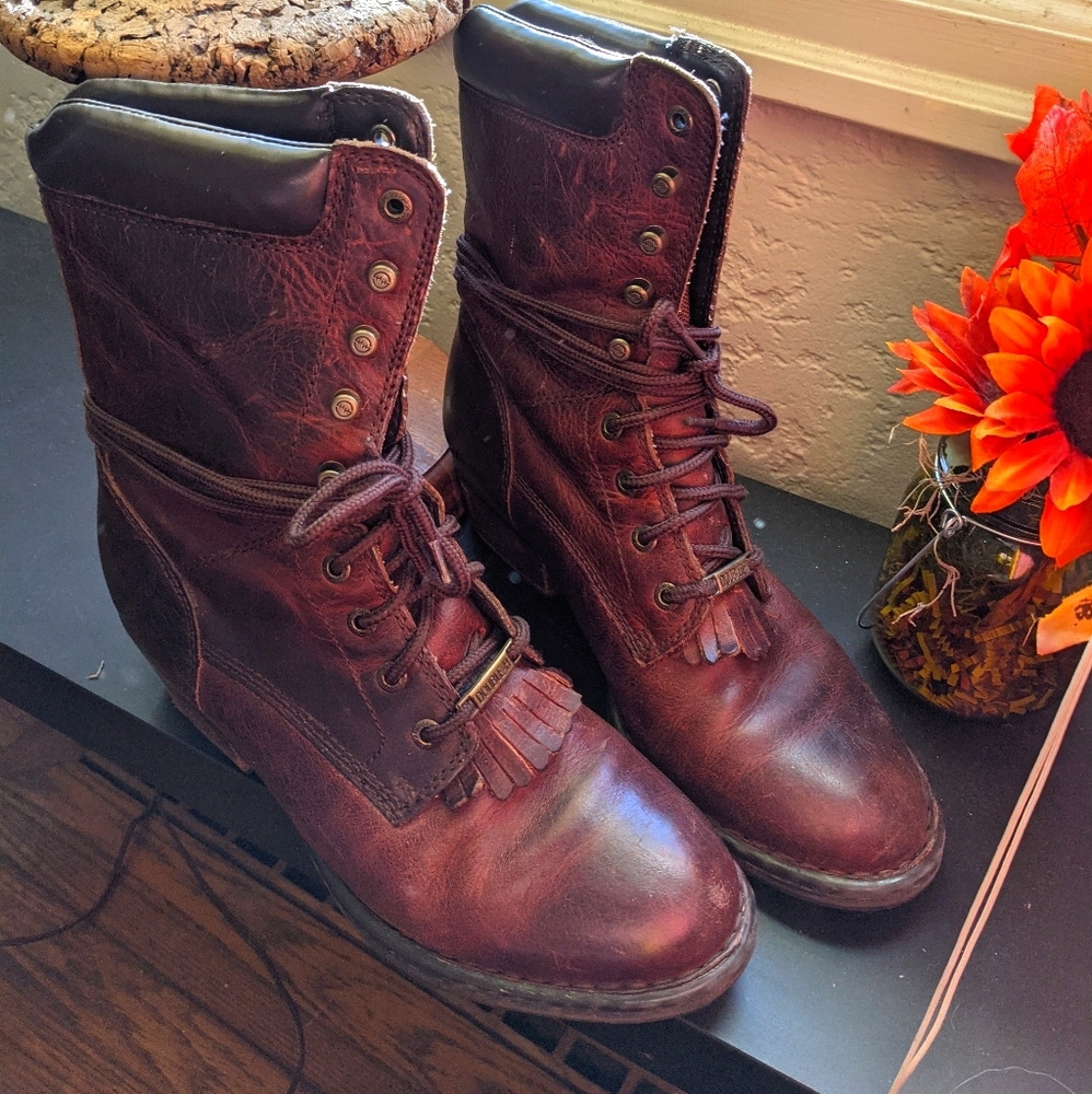 Women's Double H Leather HH Lacer Boots 9.5